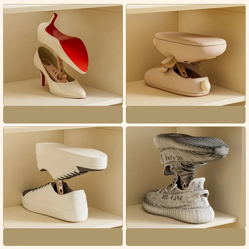 10PCS Double-Layer Shoe Rack Organizer