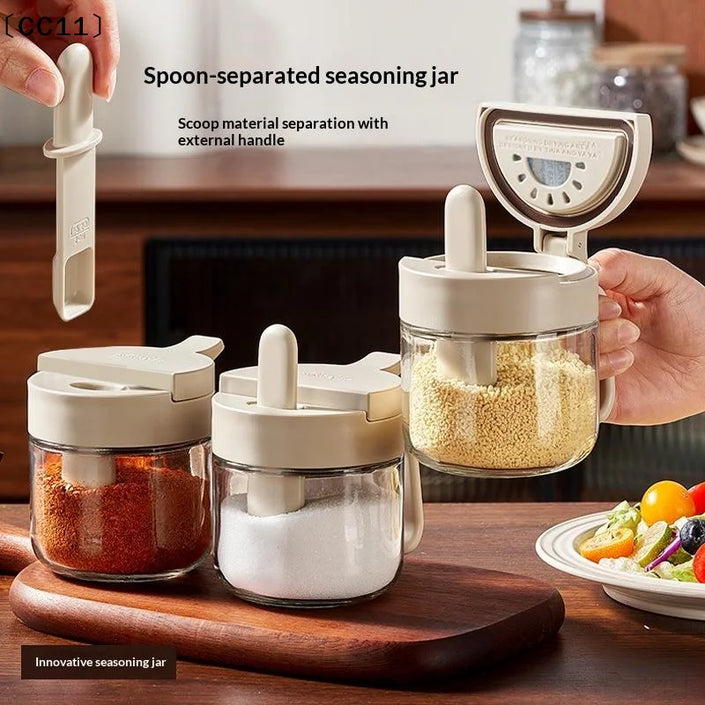 Glass Containers with Spoons