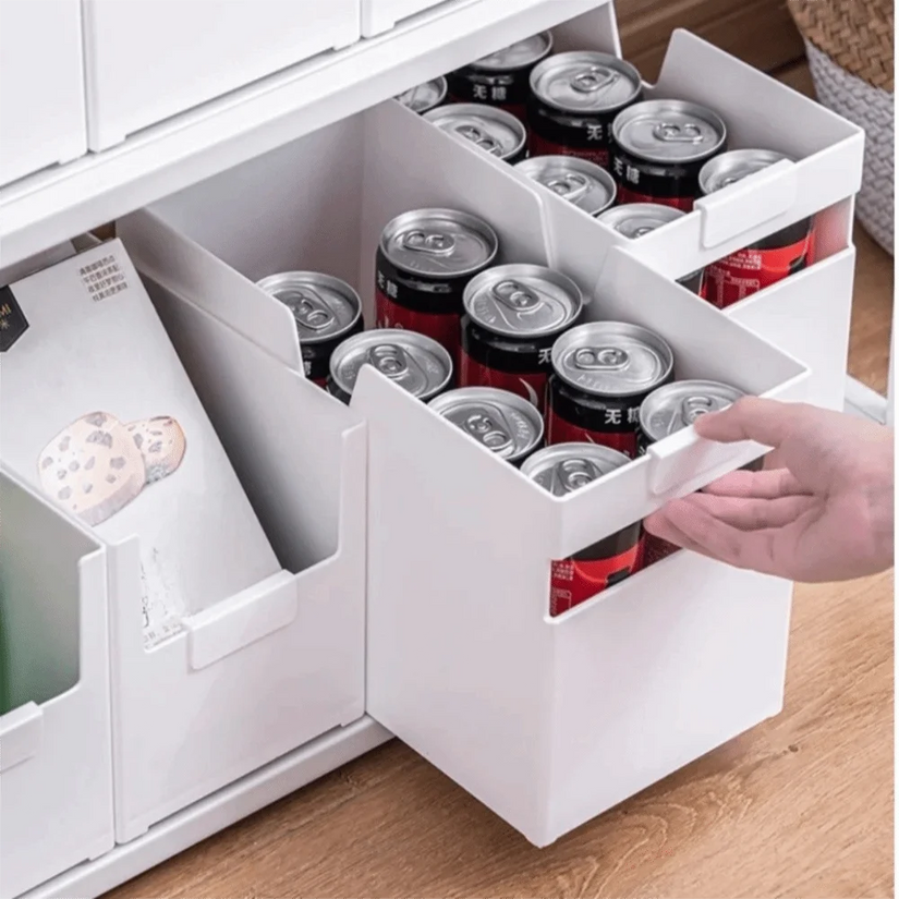 2 PCS Expandable Plastic Storage Box