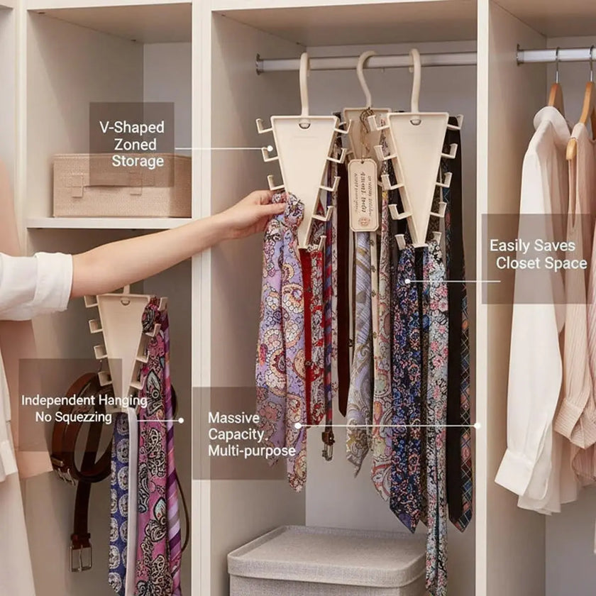2/4/8Pcs V-Shape Hanger Organizer