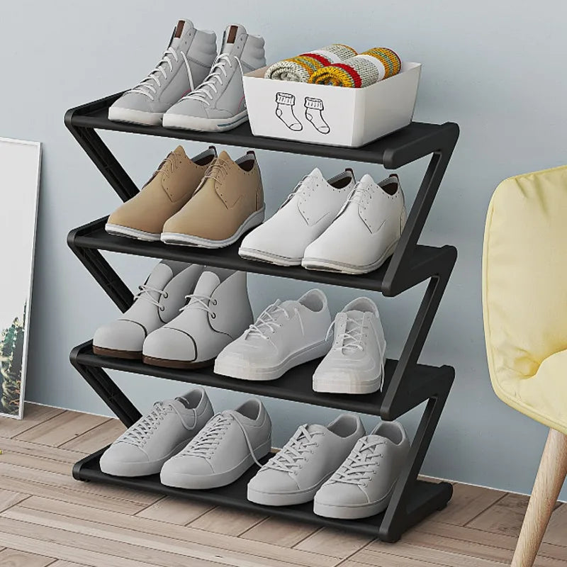 Z-Shaped Shoe Rack
