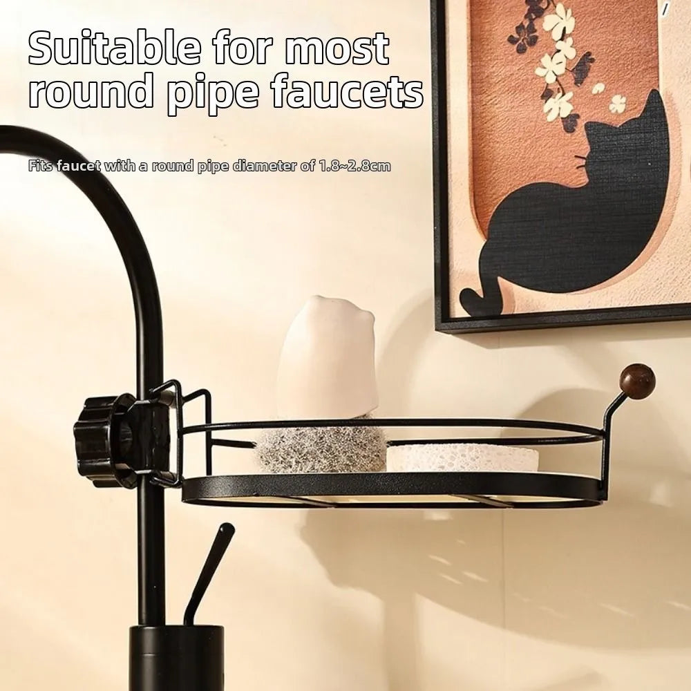 Removable Faucet Soap & Sponge Holder Rack