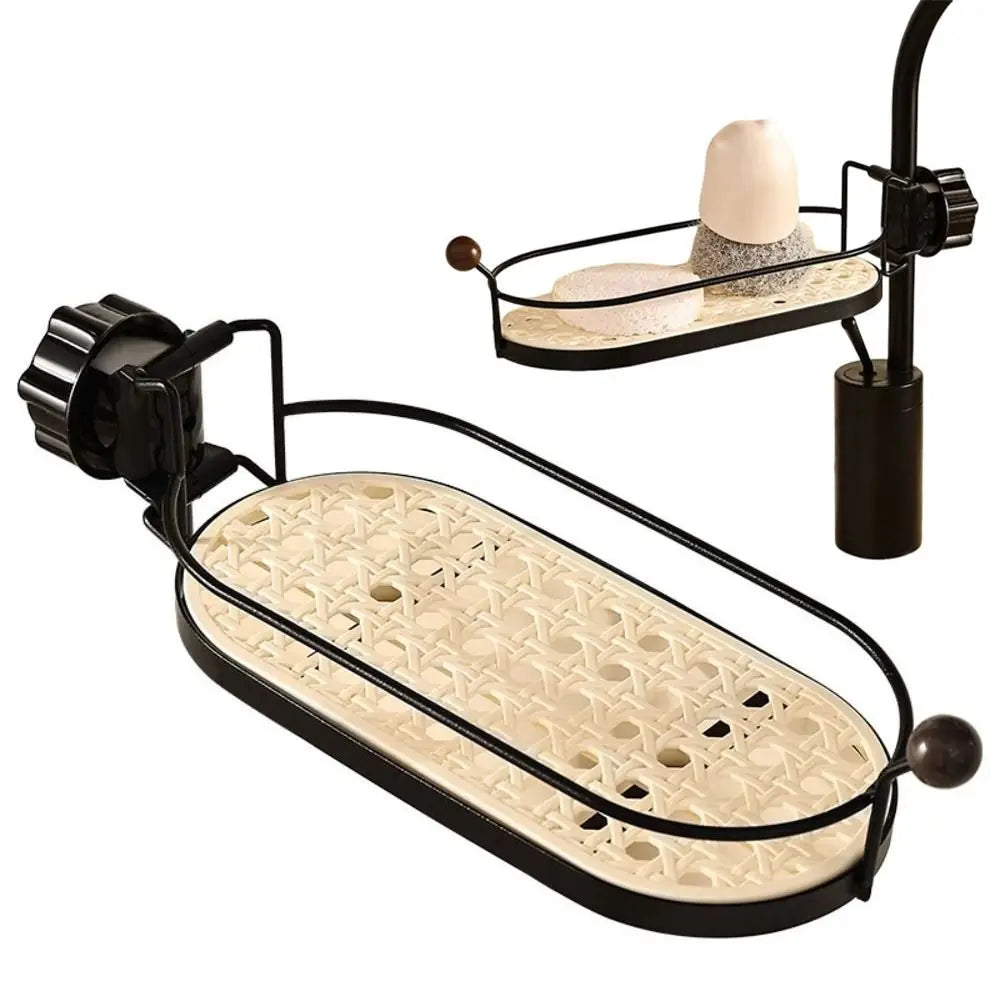 Removable Faucet Soap & Sponge Holder Rack