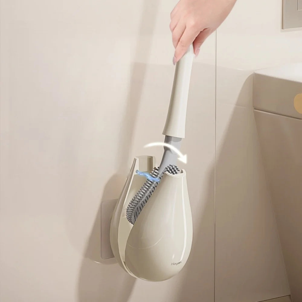 Wall-Mounted Toilet Brush & Holder