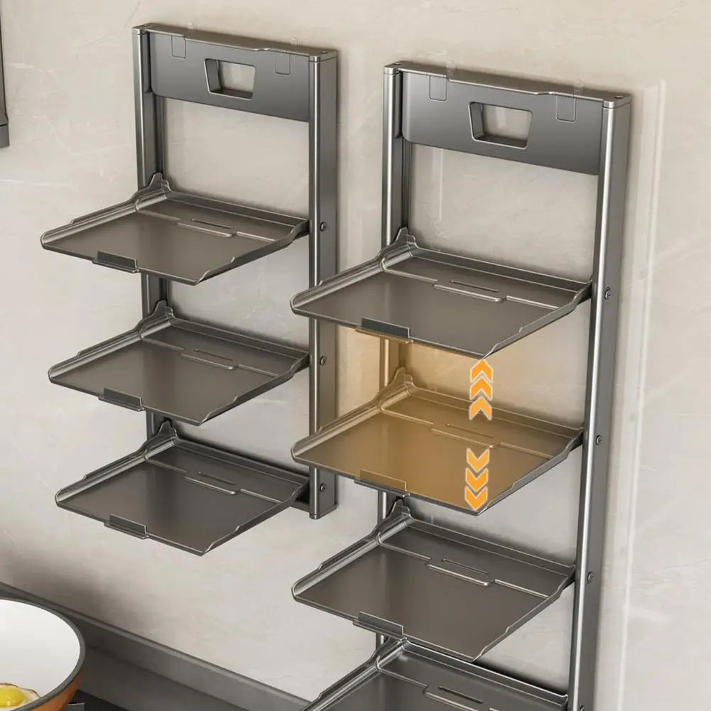 Wall-Mounted Foldable Kitchen Storage