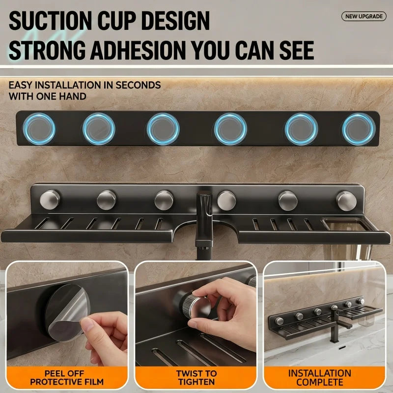No-Drill Bathroom Vanity Storage Shelf