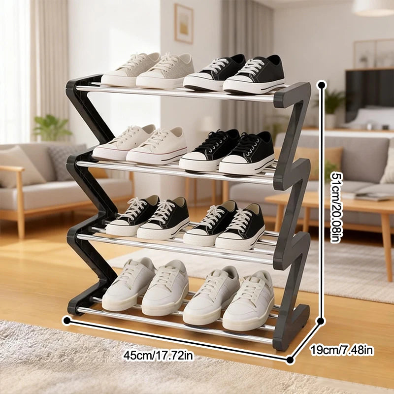 Z-Shaped Shoe Rack
