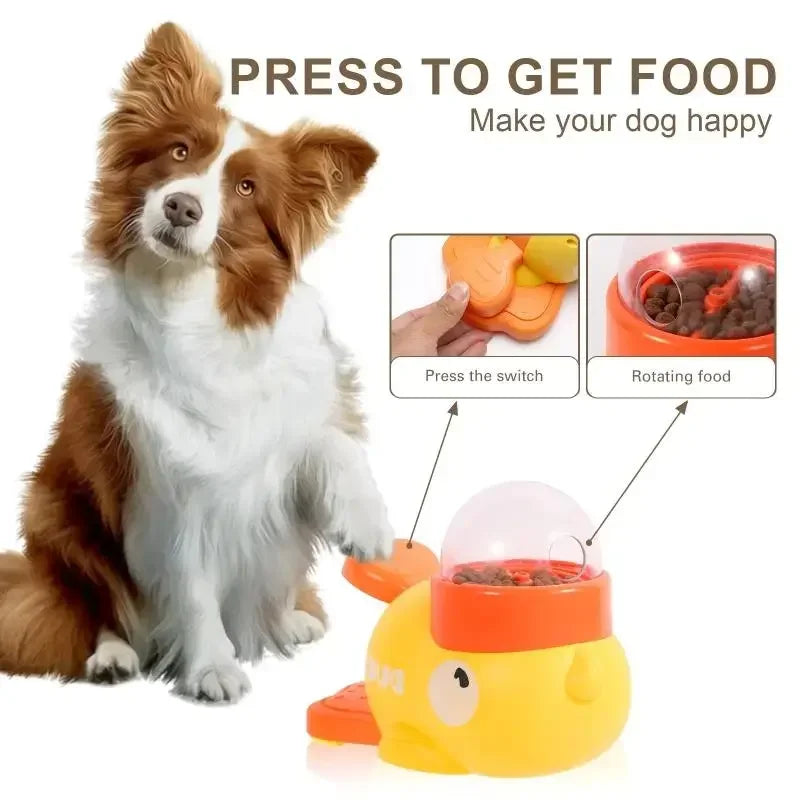 Yellow Duck Pet Feeder