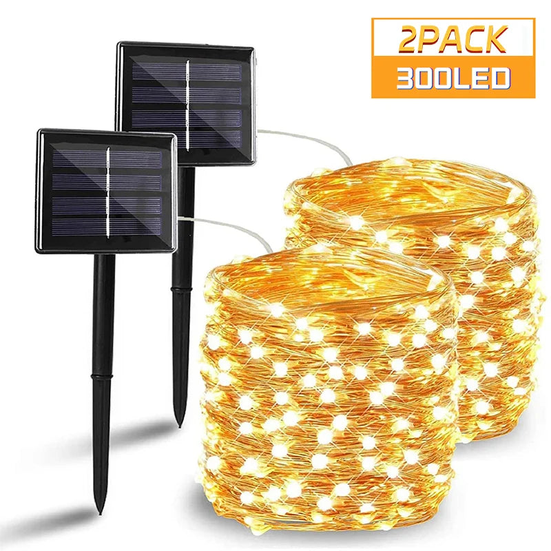 Solar LED Fairy String Lights Outdoor Waterproof