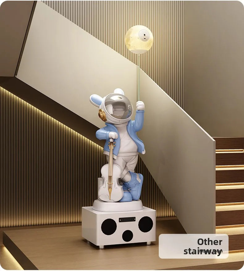 Karaoke Rabbit Astronaut Statue