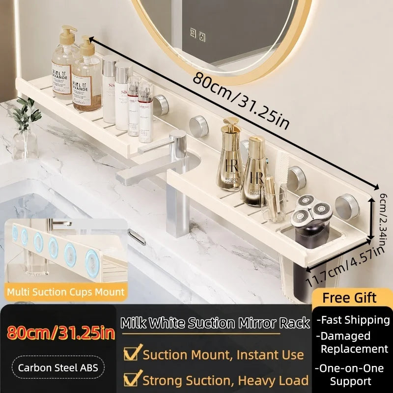 No-Drill Bathroom Vanity Storage Shelf