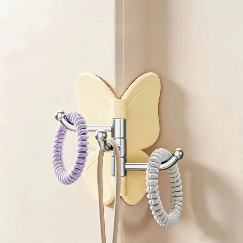4PCS Rotating Butterfly Wall Hooks