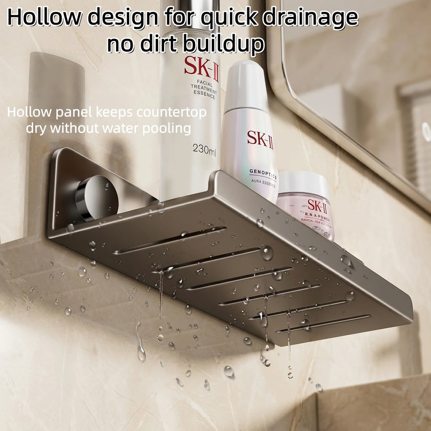 No-Drill Bathroom Vanity Storage Shelf