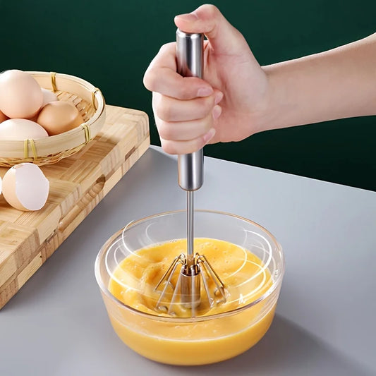 Stainless Steel Semi-Automatic Rotary Beater