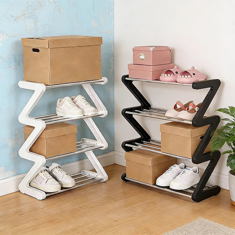 Z-Shaped Shoe Rack