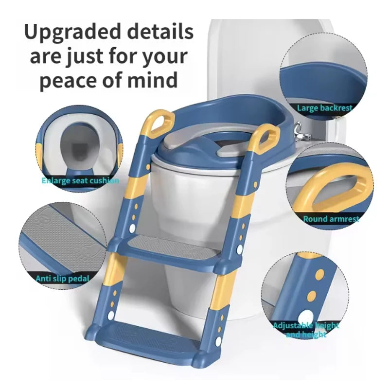 Baby Toilet Training Seat with Adjustable Steps
