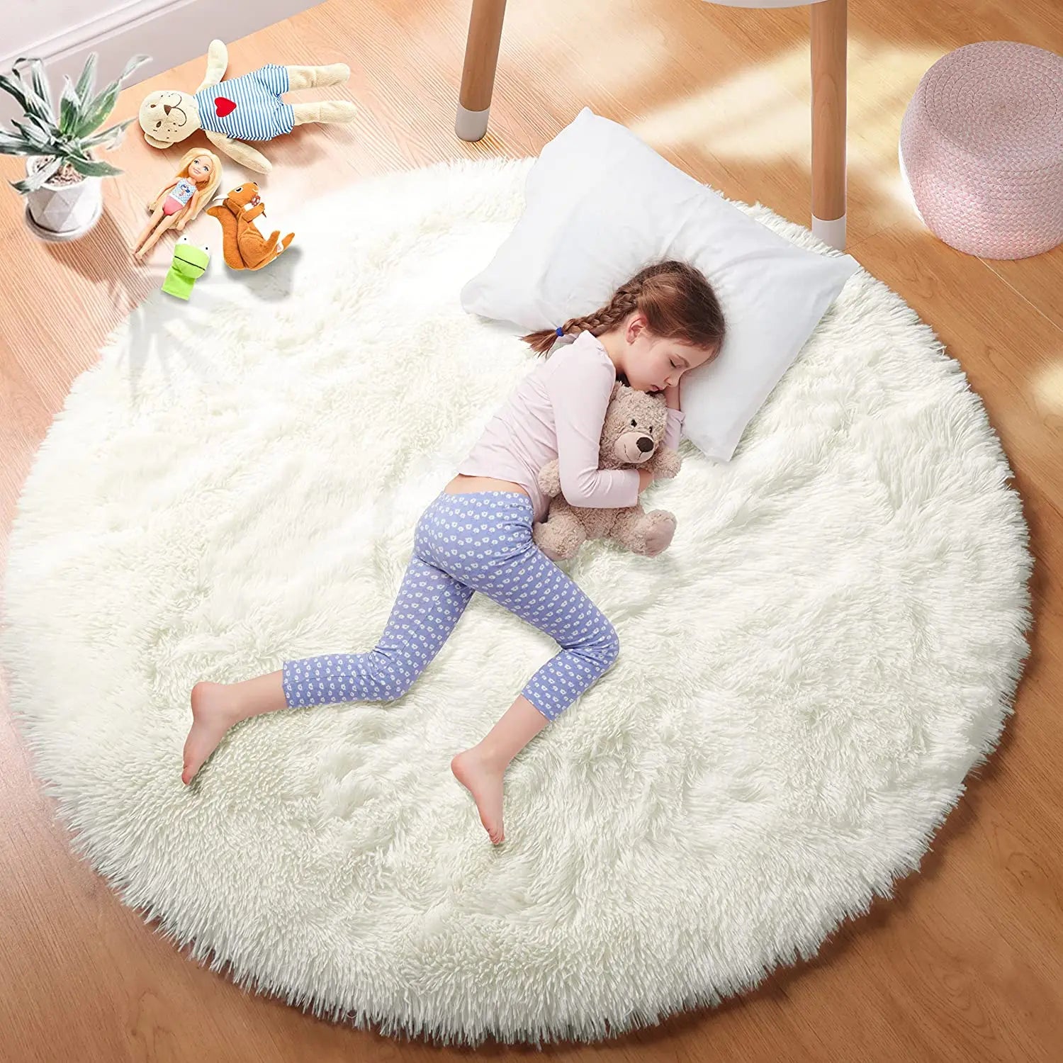 Round Fluffy Soft Area Rug
