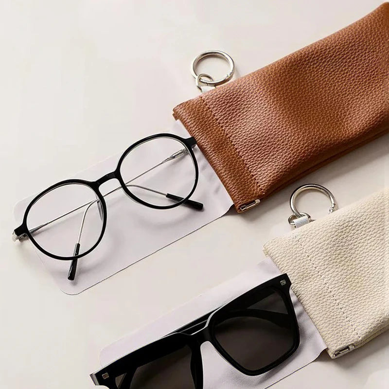 Portable Leather Eyewear Case