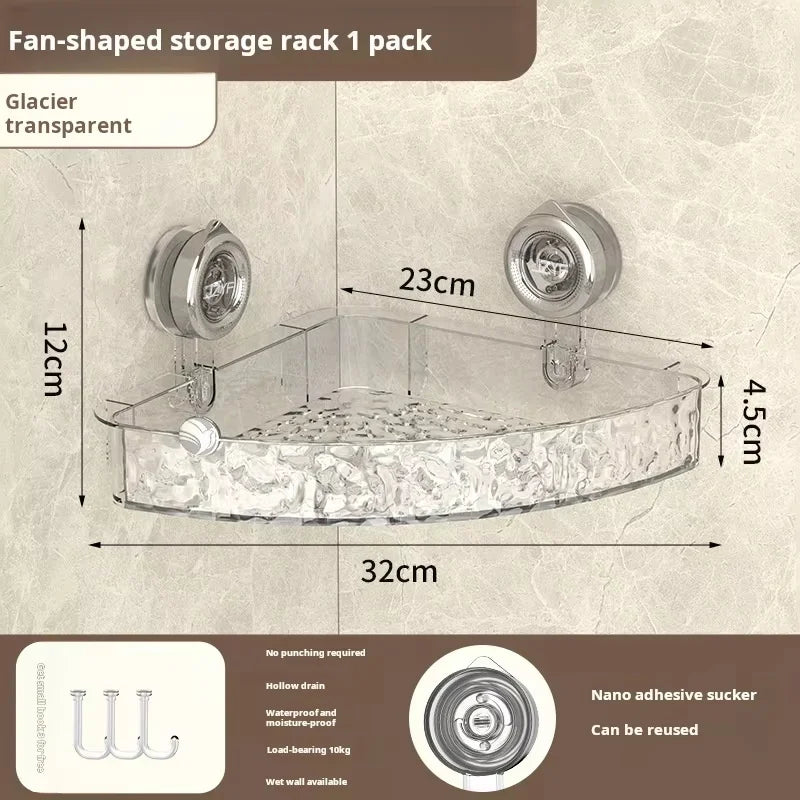 Ripple Suction Cup Bathroom Organizer
