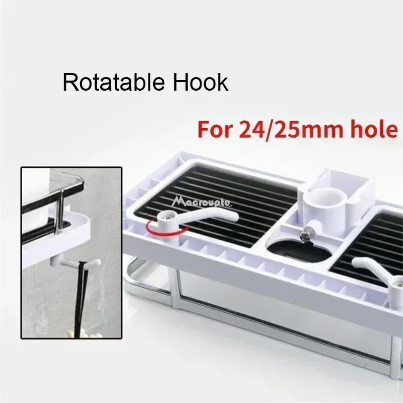 Shower Pole Organizer Shelf