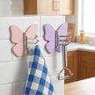 4PCS Rotating Butterfly Wall Hooks