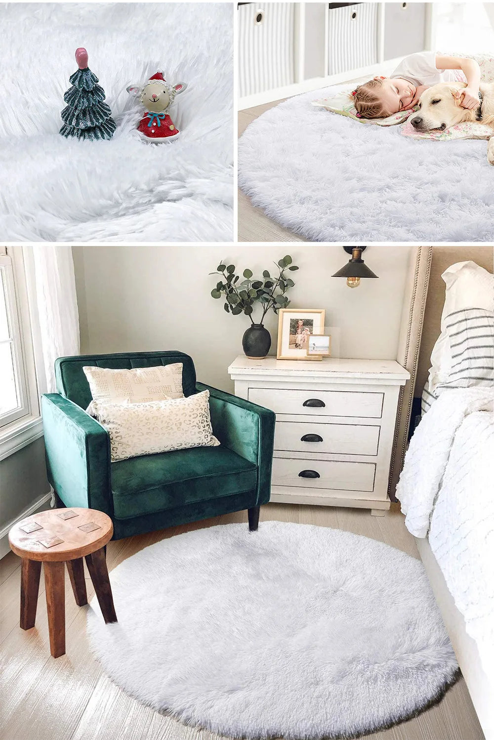 Round Fluffy Soft Area Rug