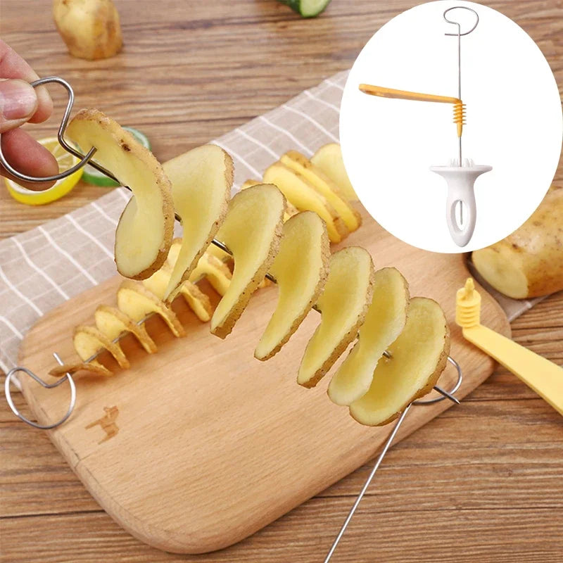 Rotating Potato Spiral Slicer
