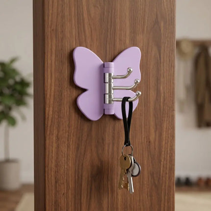 4PCS Rotating Butterfly Wall Hooks
