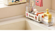 Kitchen Sponge And Towel Drain Rack