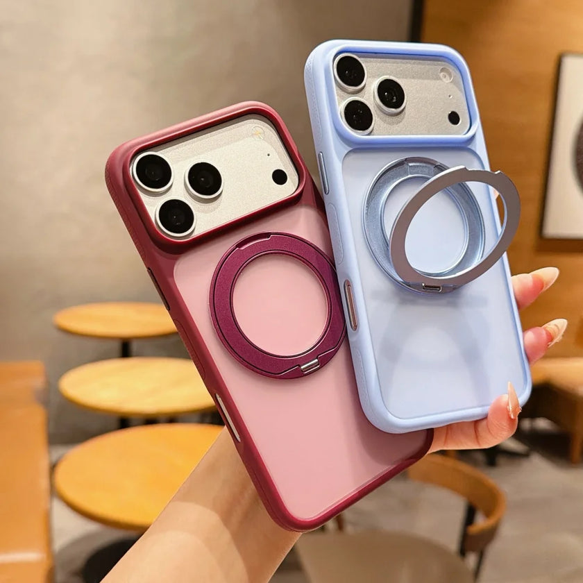 Matte Magnetic Ring Case for iPhone 17/18 Pro Max
