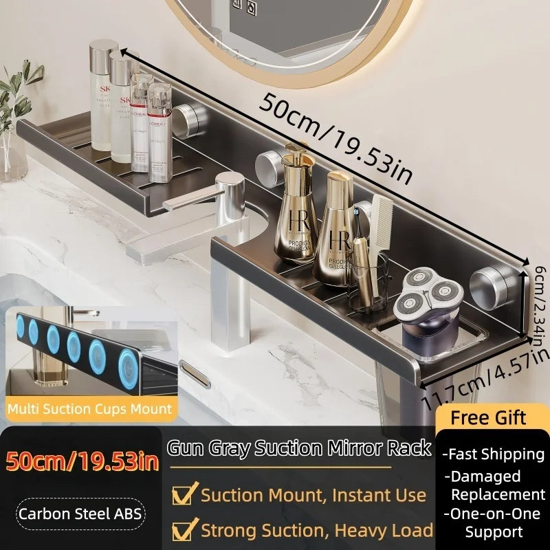 No-Drill Bathroom Vanity Storage Shelf