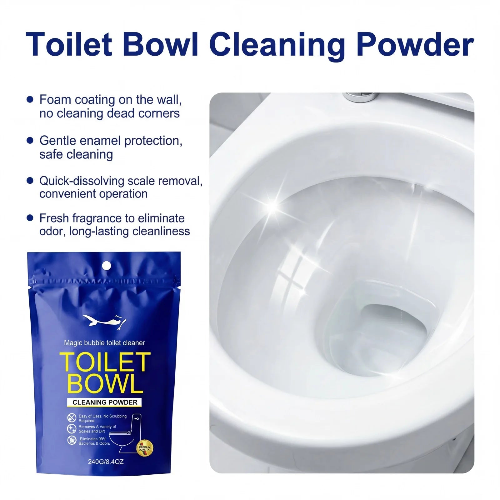 Toilet Cleaner Bubble Powder