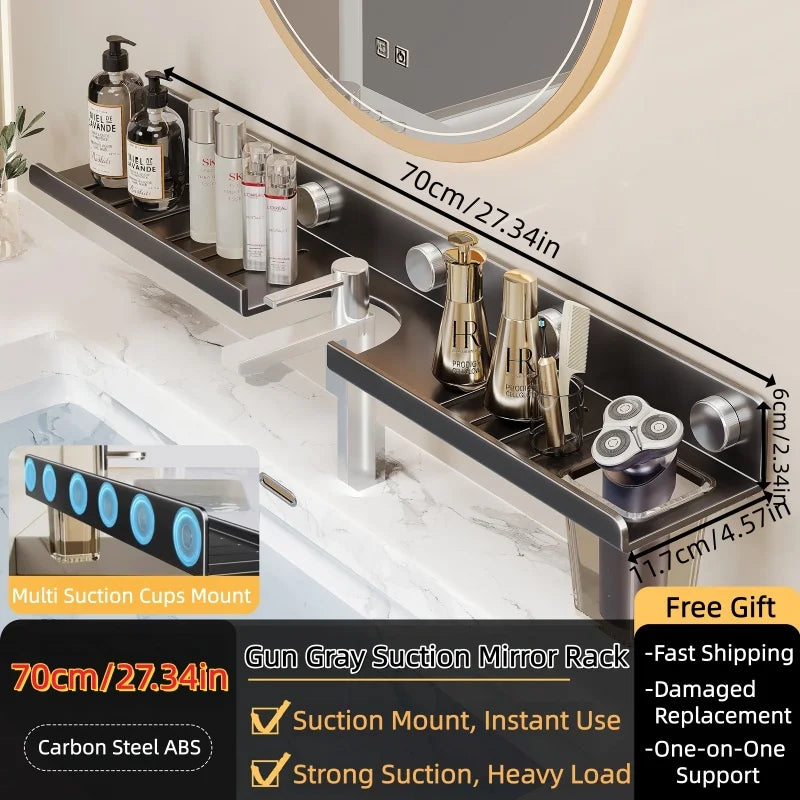 No-Drill Bathroom Vanity Storage Shelf