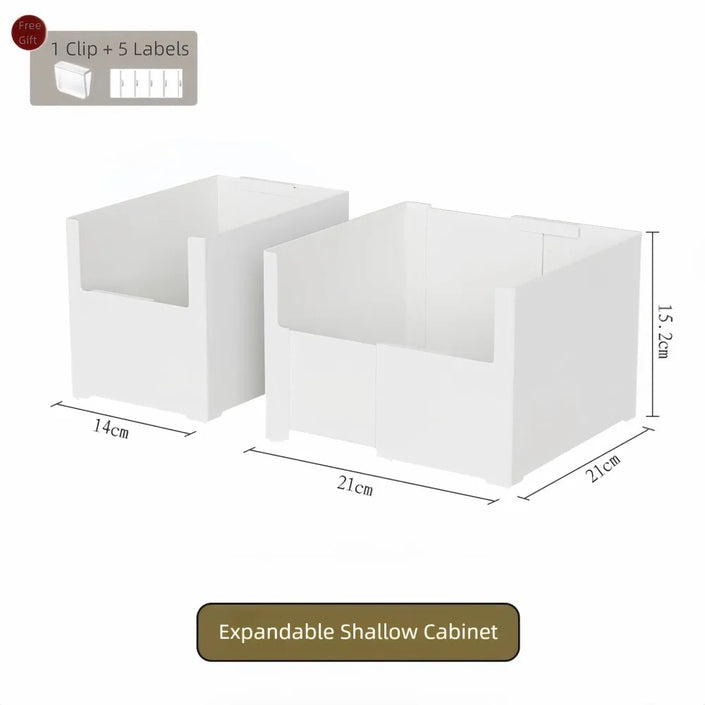2 PCS Expandable Plastic Storage Box