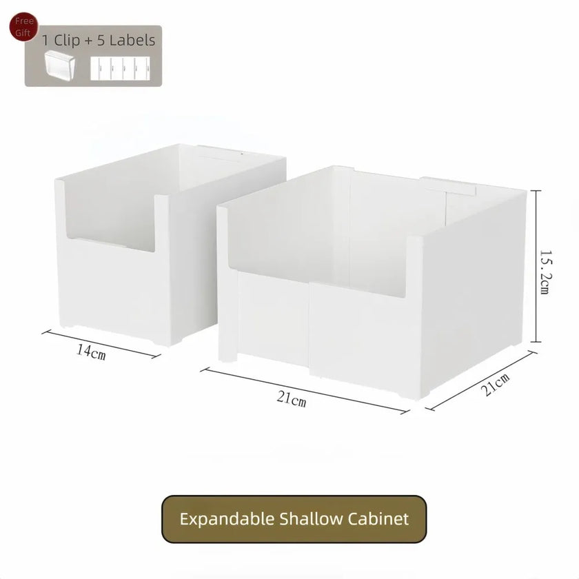2 PCS Expandable Plastic Storage Box