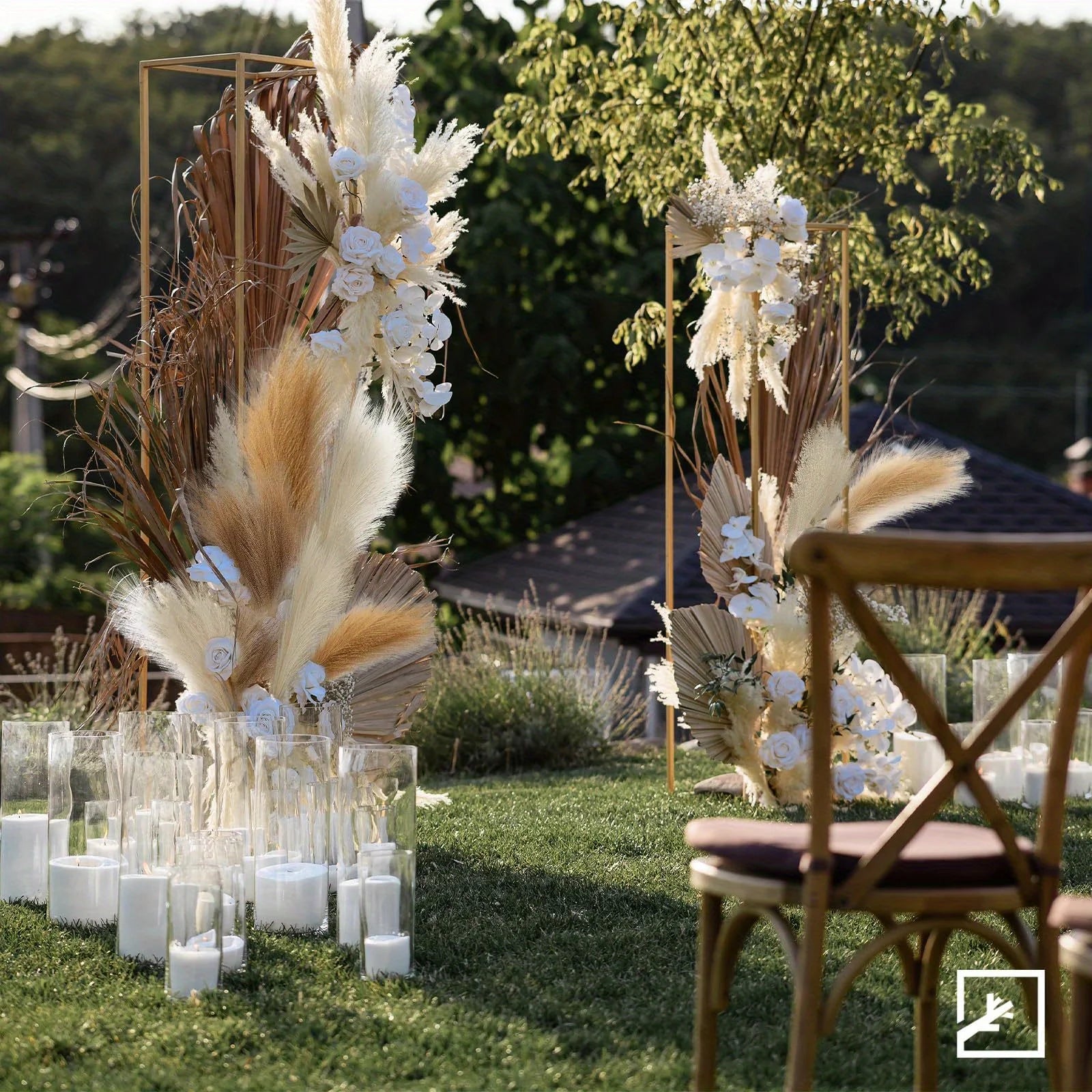Artificial Pampas Grass Set