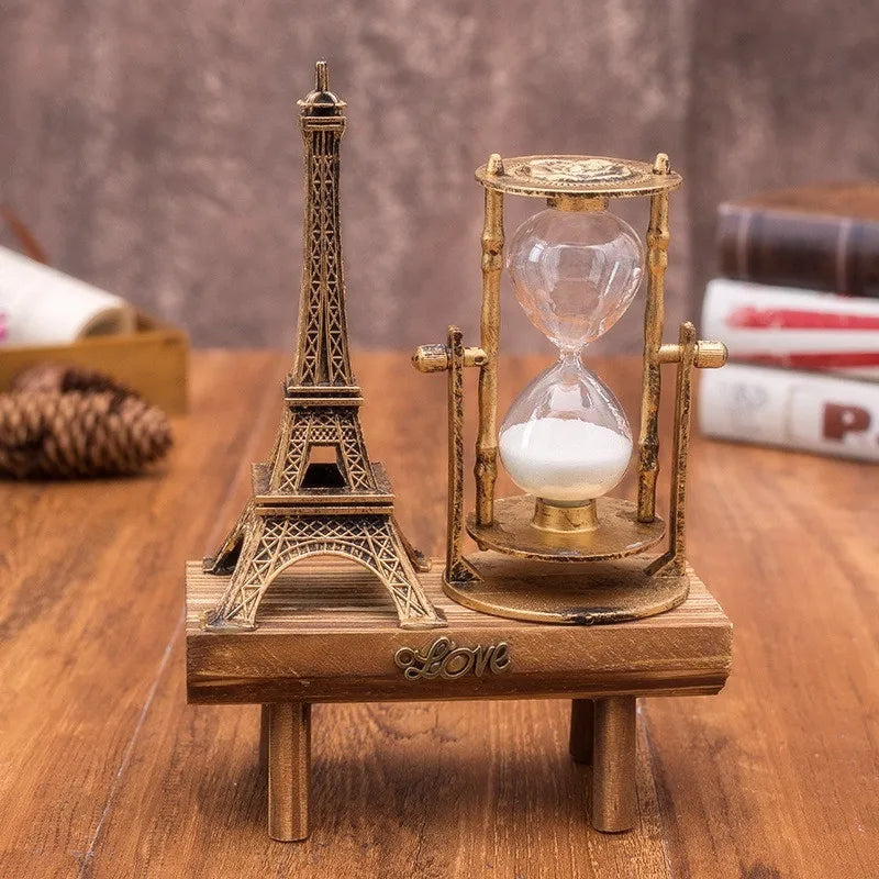 Eiffel Tower Luxury Rotating Sand Hourglass