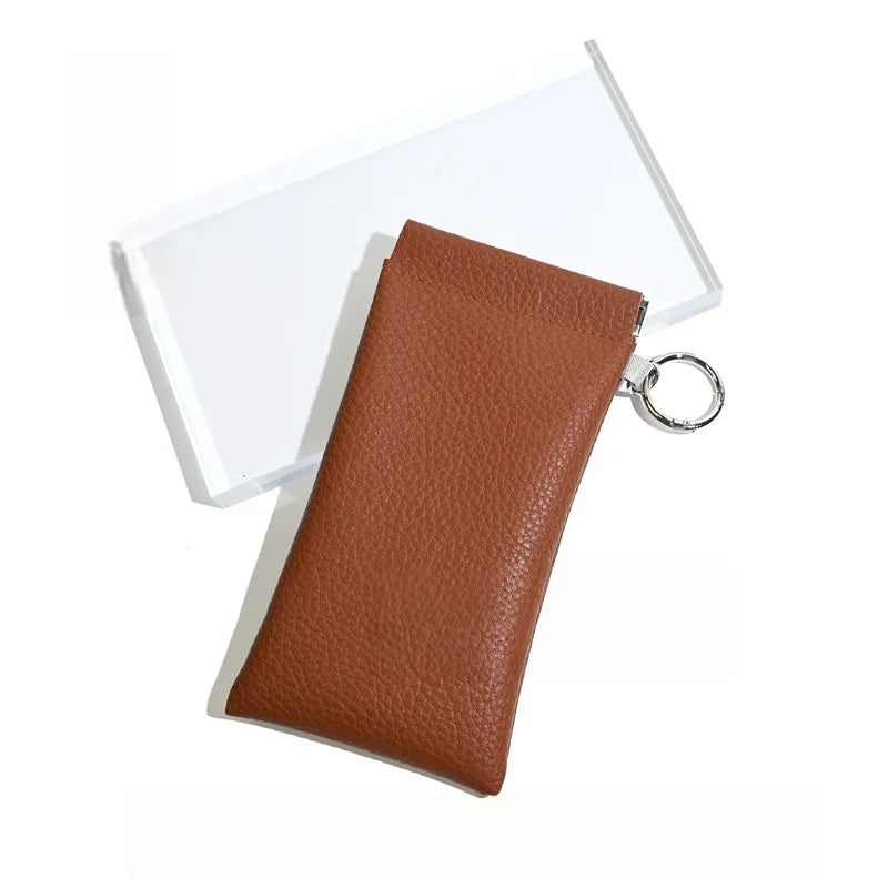Portable Leather Eyewear Case
