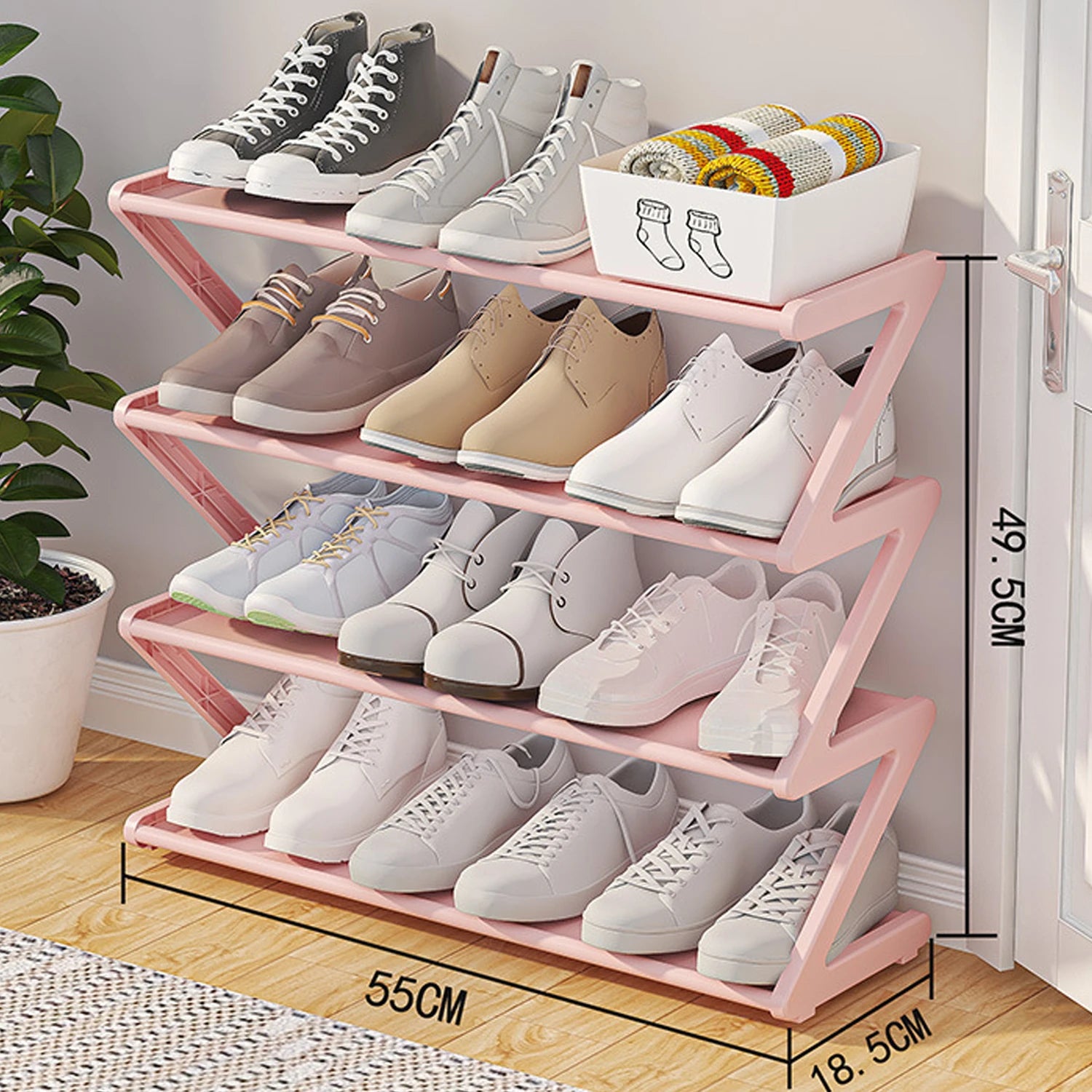 Z-Shaped Shoe Rack
