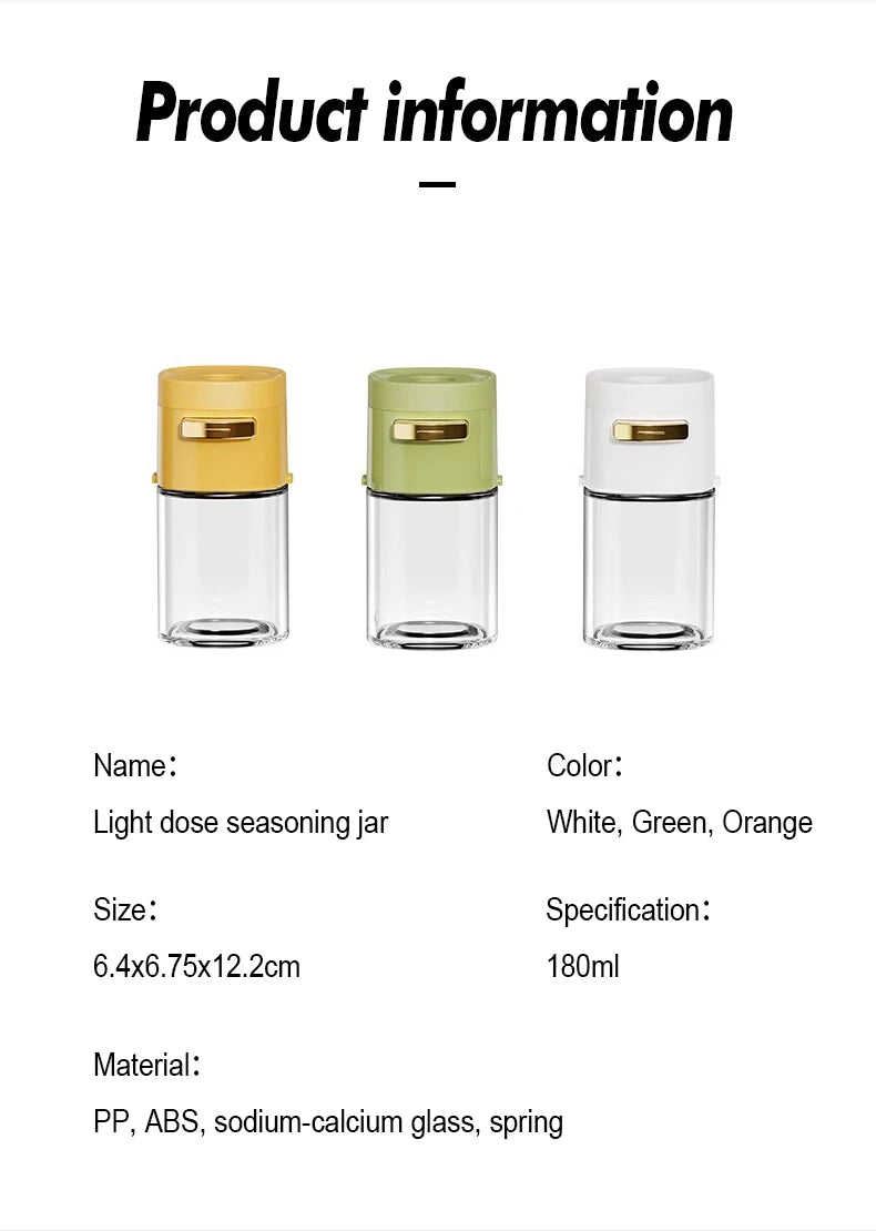 Adjustable Glass Seasoning Jar