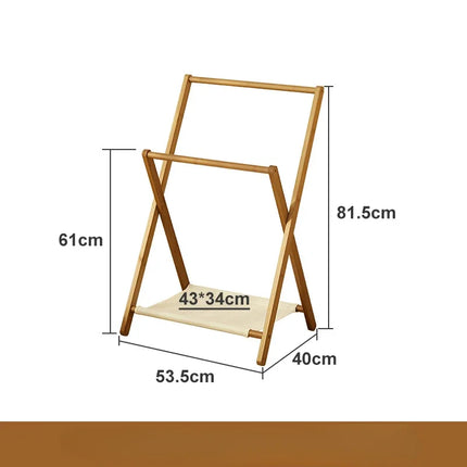 Foldable Wooden Clothes Rack