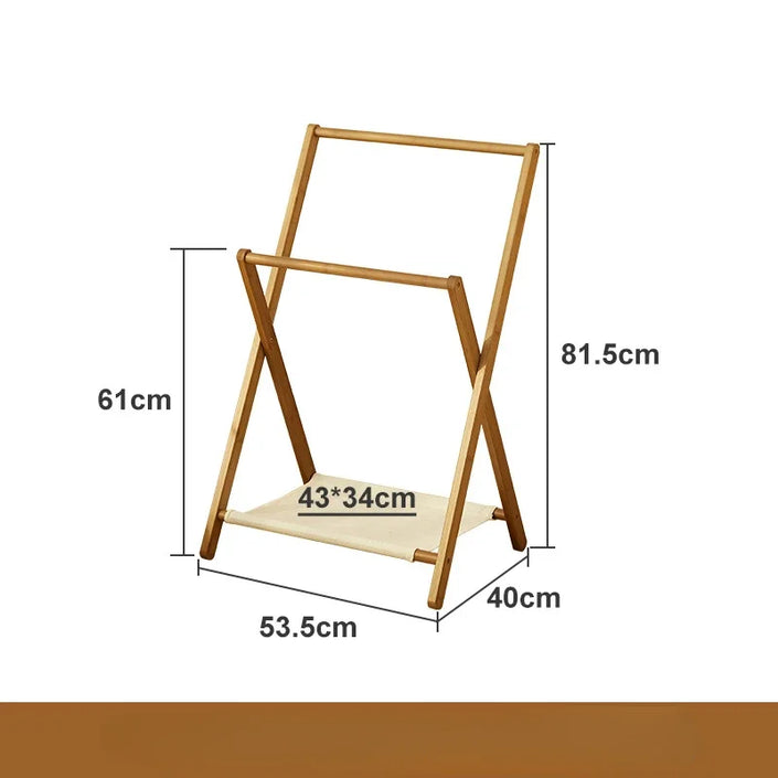 Foldable Wooden Clothes Rack