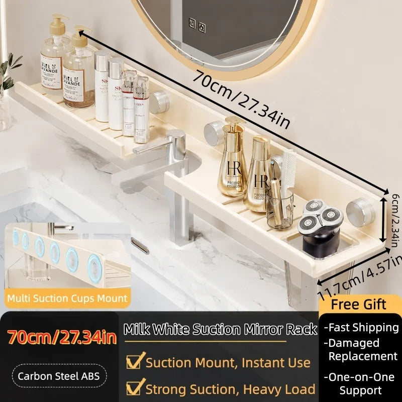 No-Drill Bathroom Vanity Storage Shelf