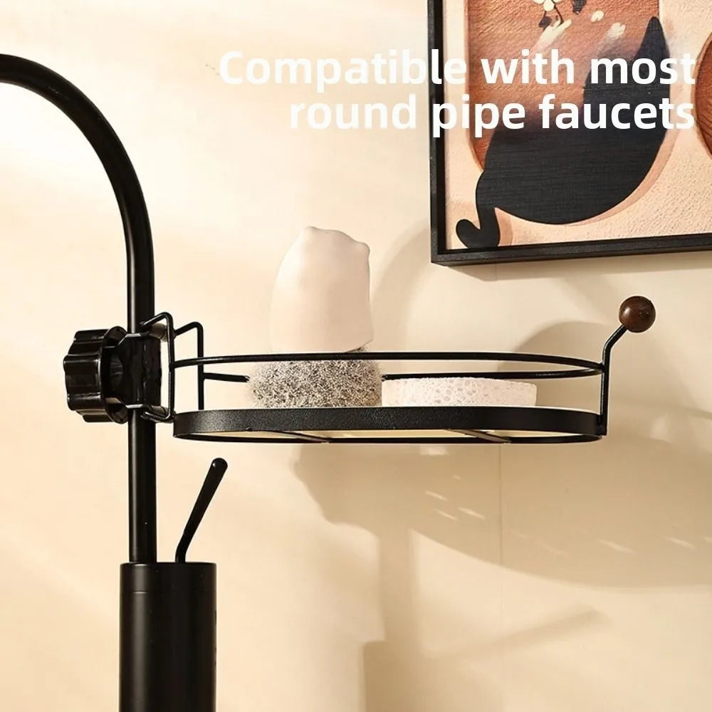 Removable Faucet Soap & Sponge Holder Rack