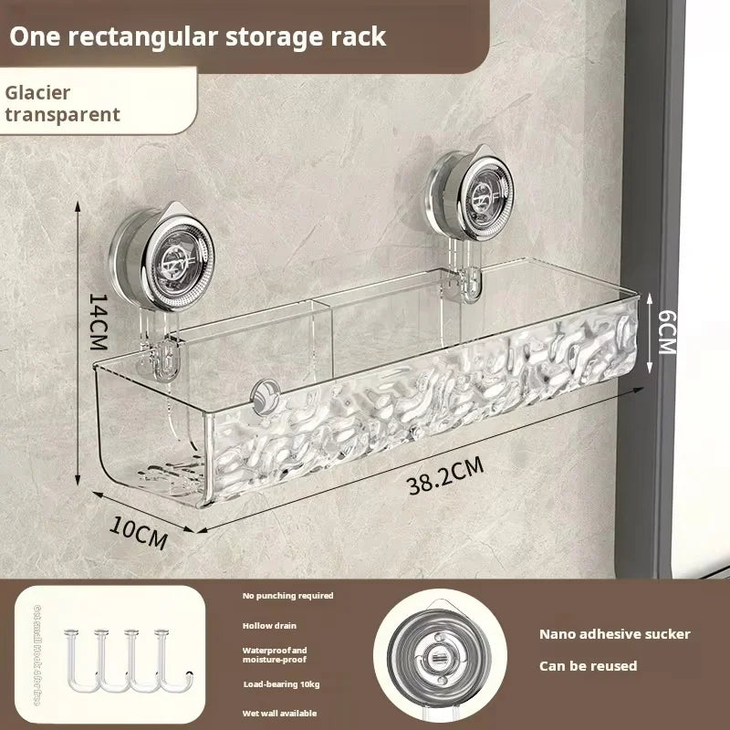 Ripple Suction Cup Bathroom Organizer