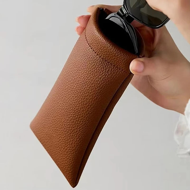 Portable Leather Eyewear Case