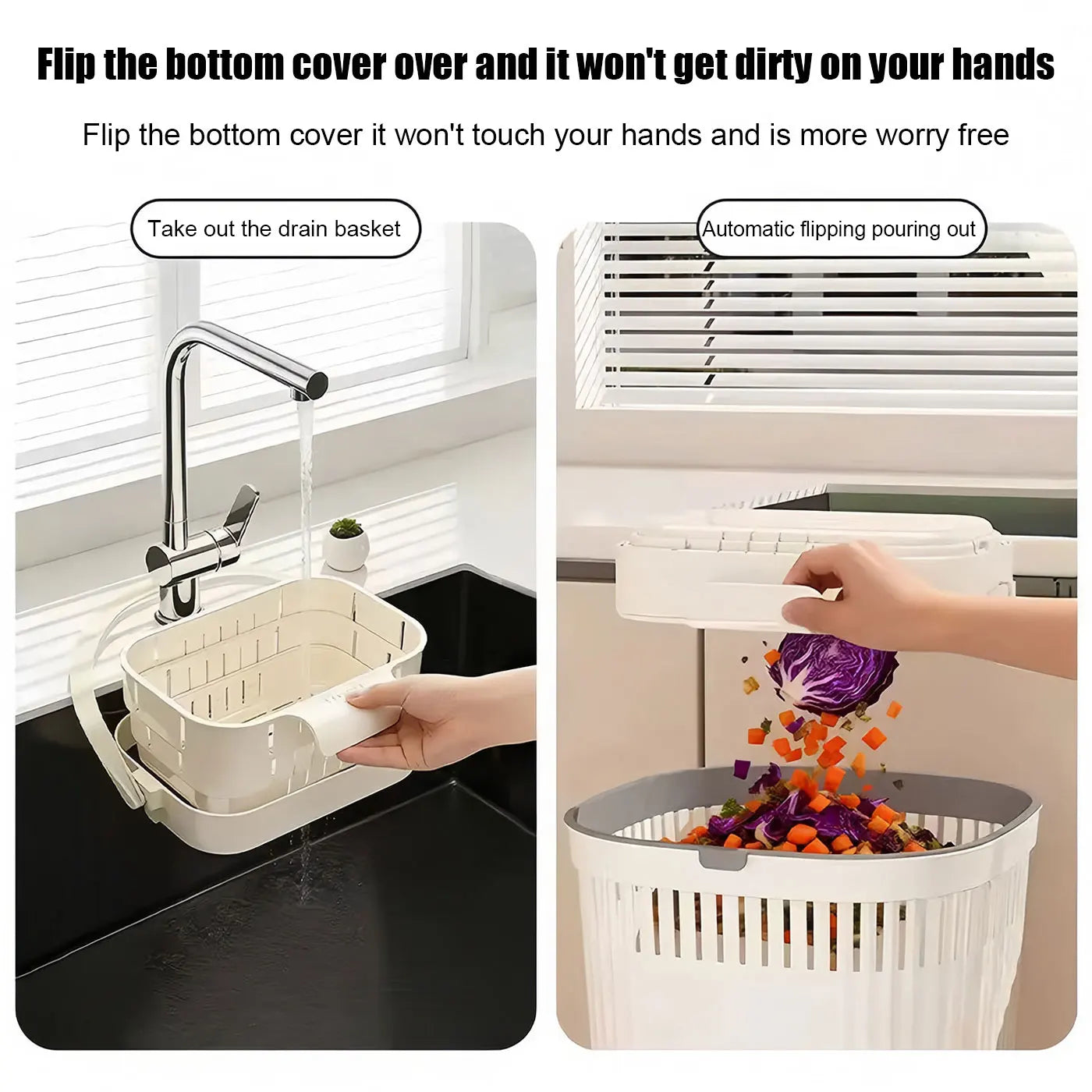 Kitchen Sink Foldable Drain Basket