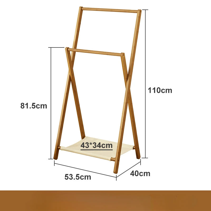 Foldable Wooden Clothes Rack