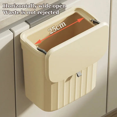 Wall-Mounted Kitchen Trash Bin with Lid