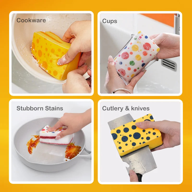 3PCS Double-Sided Scrub Sponge 3PCS